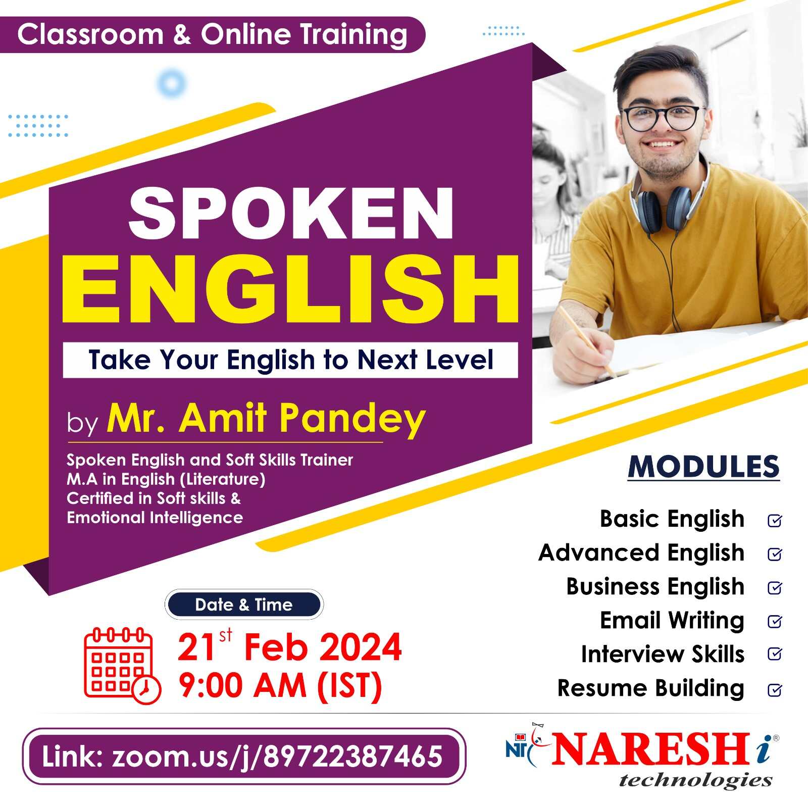 Free Demo On Spoken English Program - Naresh IT,Hyderabad,Educational & Institute,Tuition & Tutors,77traders